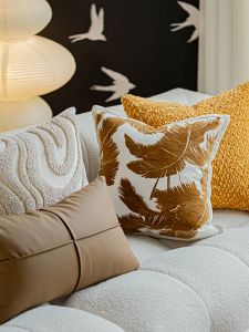 Vintage Style Square Pillow Soft Cushion Sofa Living Room Bedroom Window Seat Backrest Pillow Cover Mixed Fabric Universal Use