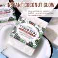 Coconut Exfoliating Scrub Soap Bar Deep Cleaning Bath Revitalizing Softens Cuticle Smooth Skin Jojoba Oil Moisturizing Body Wash. 