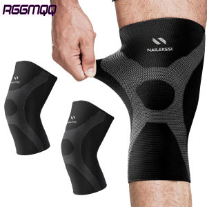 RGGMQQ 1Pair Plus Size Knee Compression Sleeve for Men and Women Knee Support Brace for Running and Work out S-4XL