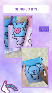 Tas Sling 3D BTS: Tas Selempang Anak Karakter Suvenir Souvenir Tas Sling Bag Chimmy Chooky Koya Shooky Tata RJ Mang Van
