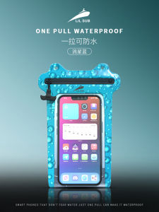 Lilsub Bathroom Waterproof Phone Bag Touch Screen Compatible Suction Cup Wall Mounted Bathing Room Mobile Phone Waterproof Case