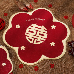 Wedding Carpet Entrance Door Mat Bedroom Door Mat Decorative Marriage Celebration High Aesthetic Value Couple Gifts