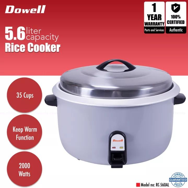Dowell 5.6 Liter Rice Cooker | Lazada PH