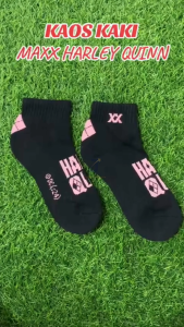 Kaos Kaki Maxx Harley Quinn / Kaos Kaki Joker Katun Tebal / Kaos Kaki Badminton Padel Tennis