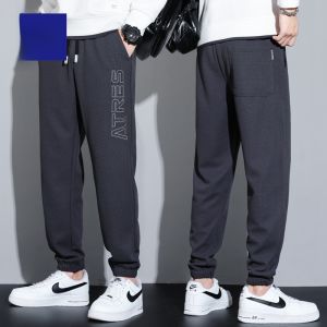 ROMON | Romon Mens Spring Autumn Heavyweight Sweatpants Loose Cuffed Sports Casual Long Trousers Fashionable Trendy Youthful Style