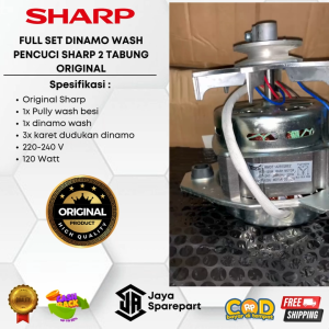 Paket Full Set Dinamo Wash Pencuci Mesin Cuci Sharp 2 Tabung | Pully Wash