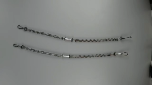 2PCS/SET 20Inch Safety Hose Whip Check 3MM*50CM Stainless Steel Hydraulic Rubber Hose
