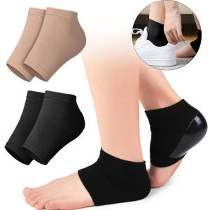 แผ่นส้นเท้าซิลิโคนเจลป้องกันส้นเท้ากันลื่นกันลื่นป้องกันมุมแห้งถุงเท้ายืด Plantar Fasciitis สนับสนุนดูแลเท้าแผ่นซ่อมแซมผิวขนาดครึ่งขนาด