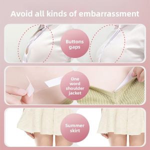 MONLEYTA | Japanese Invisible Anti-Light Stickers One Shoulder Dress Non-Slip Clothes Chest Fixed Patch Invisible Neck Line Glue Sticker