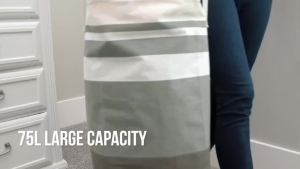 Thùng Đựng Đồ Giặt Lớn Chống Thấm Nước Tự Đứng Có Tay Cầm Kéo Dài Có Thể Gấp Gọn Giỏ Đựng Quần Áo Cao Dễ Dàng Vận Chuyển