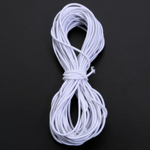 10 Meters Black White Round Elastic Cord Rubber Band Stretch String Rope For DIY Mask Sewing Garment Craft Making Accessories