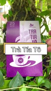 Trà tía tô Thái Hưng 25 túi lọc 5g thanh lọc cơ thể giảm ho tiêu đờm giải cảm đẹp da tăng sức đề kháng