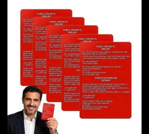 1/5PCS Red Know Your Rights Card Dual-Language Printed Rights Card Pocket-Sized Rights CardNon-Citizens on How to Assert Right