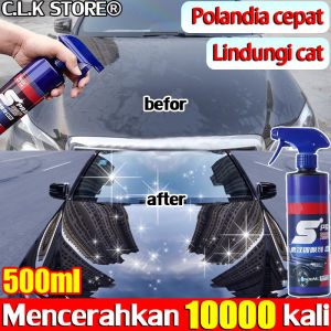 Dipoles dalam 1 detik ZIZHU Pengkilap body mobil 500ml Poles cepat 5 lapisan perlindungan yang ditingkatkan Tahan air untuk dasbor/body mobil/motor/kaca/helm memoles untuk semua warna cat mobil(Pengkilap Body Motor Pengkilat cat body Restorer Pengkilap)