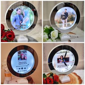 Kado Lampu Cermin Foto LED Hadiah ulang tahun kado anniversary kado wisuda unik kado sahabat murah kado teman unik kado pacar murah lampu hias akrilik kado pernikahan unik untuk kenang kenangan lampu hias lampu hias lampu tidur aesthetic kado bestie cewek