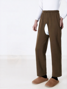 JINLANTING | Warm Incontinence Care Pants for Elderly with Open Crotch