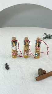 Fengshui Lucky Charm Attract Wealth Bottle for Business with Red Tassel For Bag Home