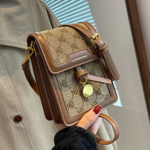 Fashionable Mini Mobile Phone Bag for Women French Style Retro Spring Summer Small Square Bag Compact Portable Youth Shoulder Bag