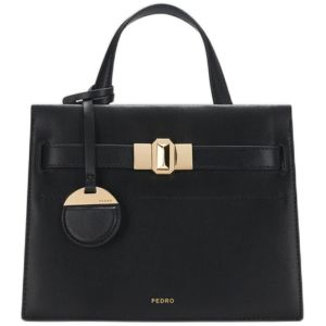 Pedro Leather Single Shoulder Bag Womens Handbag Commute Pure Color Elegant Kelly Bag Handbag PW2-56610012 Fashionable Lock Buckle