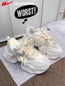 Womens Dad Shoes Thick Bottom Heightening Sports Sneakers Casual Fashion Low Top EVA Outsole Breathable Mesh Lining