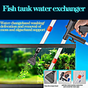 Manual Water Waste Remover Vacuum Stone Cleaner Tool Multi-functional Water Change Pump Aquarium Fish Tank Pipe Filters Tools