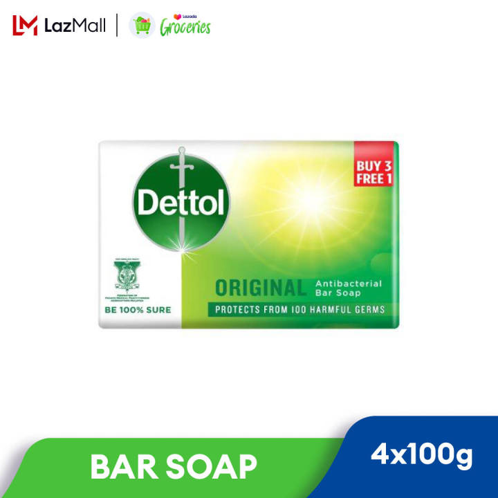 Dettol Antibacterial Body Bar Soap 100g X 4 Original Lazada 1053