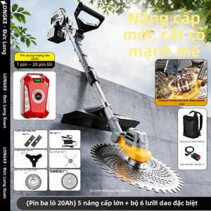 LONGKE | Máy Cắt Cỏ Dùng Pin Sạc Mạnh Mẽ