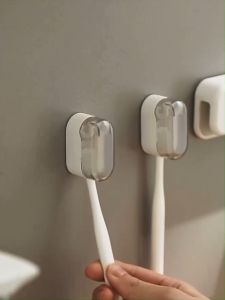 Wall-mounted Punch-free Toothbrush Storage Rack: Compact & Stylish Solutions
