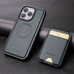 Wireless Charging Suitable for New Arrival 16pro Apple 15promax Phone Case 14plus Separate Card Holder 13pro Magnetic Suction 12 Bracket 11 Leather Case 16pm Card 15 Protective Case 13 Drop-Resistant Soft