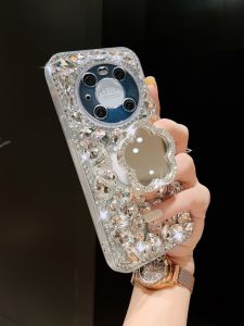 Creative Porsche Edition Huawei Mate50 Phone Case Full Cover Lens Anti-Fall with Lanyard Luxury Acrylic Protective Shell