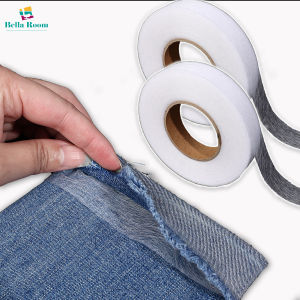 1ม้วน60เมตรผ้าสองด้านไม่ทอ Interlining เทปกาวรีดบนขอบเทปงานฝีมือเย็บผ้าด้วยตนเอง Interlining