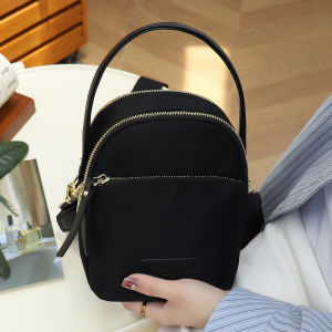BAORUIFU | Canvas Wide Strap Multi-Pocket Casual Commute Phone Bag Autumn New