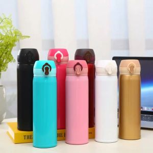 500ML Stainless Steel 500ml Vacuum Cup Water Bottle Thermos Insulated thermos Cup-Stainless Steel Vacuum Coffee MugFlask thermos Leak Proof Water BottleDouble Wall Sport Travel MugKeep Cold & Hot