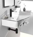 Lavabo treo tường, chậu rửa mặt con hưu đen treo gắn tường , size 41x41cm bồn rửa có in hoa văn loại đặt bàn hoặc treo tường. Kiểu dáng hiện đại sang trọng. 