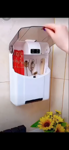 Smart Chopstick Holder Sterilization Drying Dehumidifying UV No Drill Wall Mount Kitchen Basket
