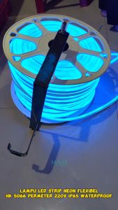 Paket Lampu LED Neon Flex 220V Lengkap Tinggal Colok / HK-5066 Strip Flexible IP65 WATERPROOF