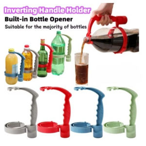 1/4pcs Beverage Handle Soda Water Beverage Bottle Plastic Handle (With Bottle Opener Function) Cola Handheld Pouring Handle