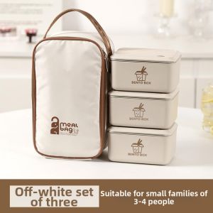 Microwaveable Stainless Steel Bento Box Square