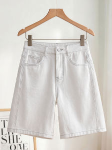 YEZATIIO | Quần Short Jean Đùi Rộng Cao Waist Mỏng Nhẹ