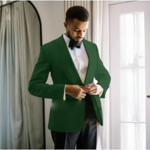 Bộ Vest Cưới Nam 2 Mảnh Áo Khoác Trắng Quần Đen Ve Áo Shawl Kiểu Dáng Ôm Body Trang Phục Công Sở Dành Cho Tiệc Chiêu Đãi