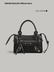 URCDN RDALVO | Retro Rivet Motorcycle Style Womens Handbag