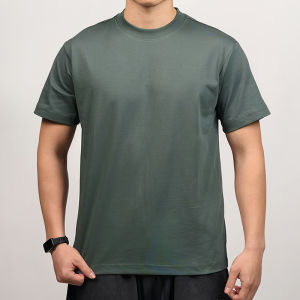 Cooling Pure Color Short Sleeve Mens Cleanfit Sportswear American Summer Casual Heavyweight Antibacterial Breathable round Neck T-shirt