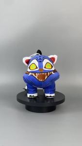 Đồ Chơi Nhồi Bông Hổ Tím Anime Hunters Có Mũ Đen 3 Mắt Chủ Đề Săn Quái Vật Nhóm Nhạc Nữ Dễ Thương Quà Tặng Cho Người Hâm Mộ