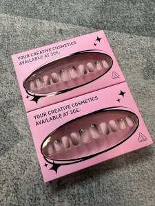 In Stock on the Same Day 3CE 3CE Pink Cool Gradient Wear Nail Pink Cool Series Limit Nail Tip Nail Stickers