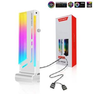 ขาตั้งการ์ดจอแบบปรับได้ วัสดุอลูมิเนียมอัลลอย สำหรับเคสคอมพิวเตอร์ รองรับการ์ดจอ พร้อมไฟ RGB ARGB Aura Sync 5V 3PIN