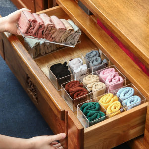 Panty Socks Storage Box Underwear Material Compartment For Home Transparent Drawer Divider Wardrobe Finishing Box Handy Gadget