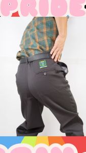 กางเกงแสล็คผ้าคอม ผ้าคอตต้อนคอม มีจีบ ตรา Nicman ขากระบอกใหญ่ คนแก่บ้านนอกใส่แนวแฟชั่น