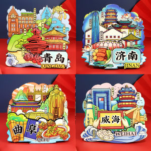 Đồ Lưu Niệm Du Lịch Bằng Gỗ Trung Quốc Đồ Trang Trí Nhà Hình Chữ Nhật Hình Ảnh Kiến ​​trúc Trung Quốc Mới Sản Phẩm Thủ Công