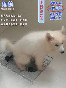 Stainless Steel Dog Toilet Square Pet Urinal Indoor Anti-Splash Anti-Mud Substitute for Dog Pads Multi-Dog Family Suitable