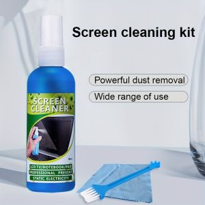 Portable Screen Cleaner Spray Kit-Glass Cleaner Spray Suitable for a variety of GlassGlassesCamera Lenses Dust Removal80ml